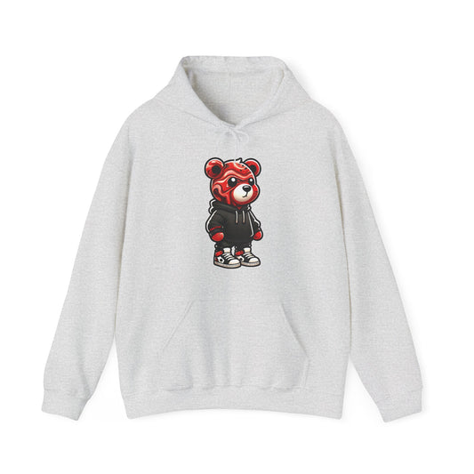 Red Marble Bear Hoodie