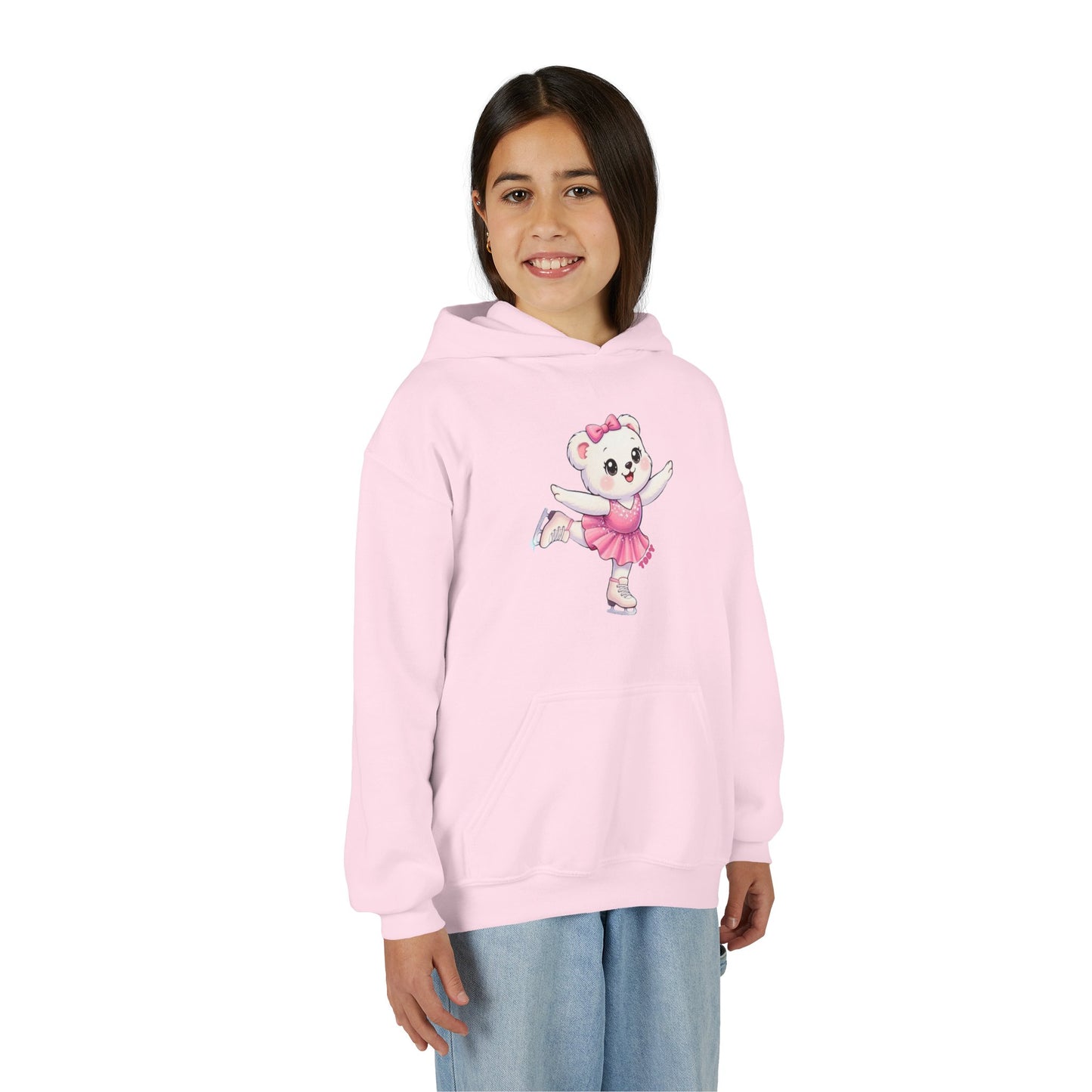 Figure Skater Bear Youth Hoodie