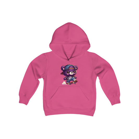 Skater Bear Youth Hoodie - TDDYtee