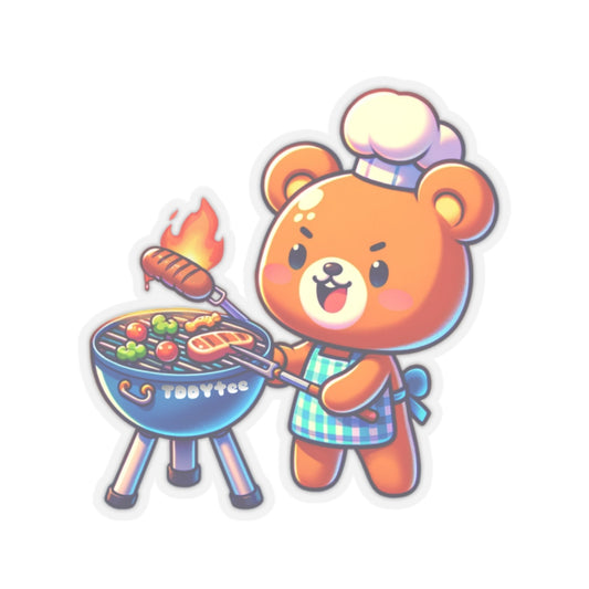 Grilling Bear Sticker