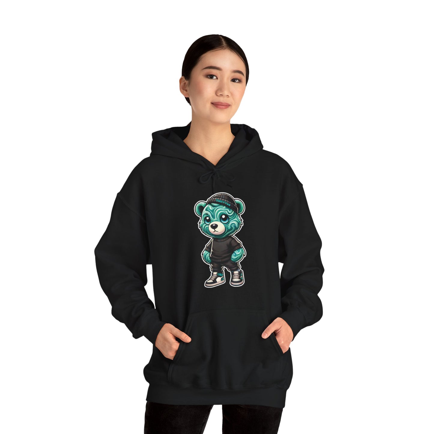 Green Marble Bear Hoodie