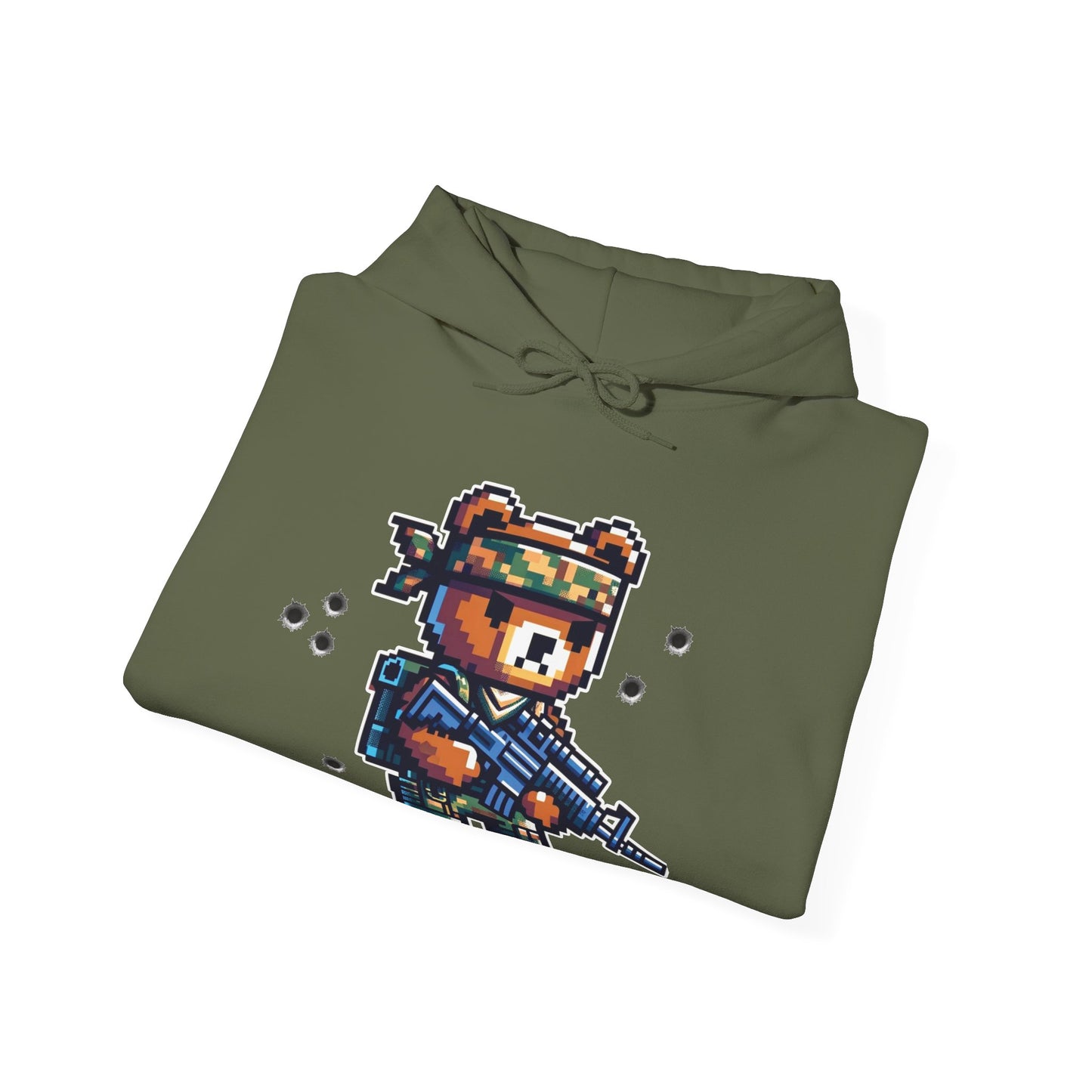 8-bit Soldier Bear Hoodie