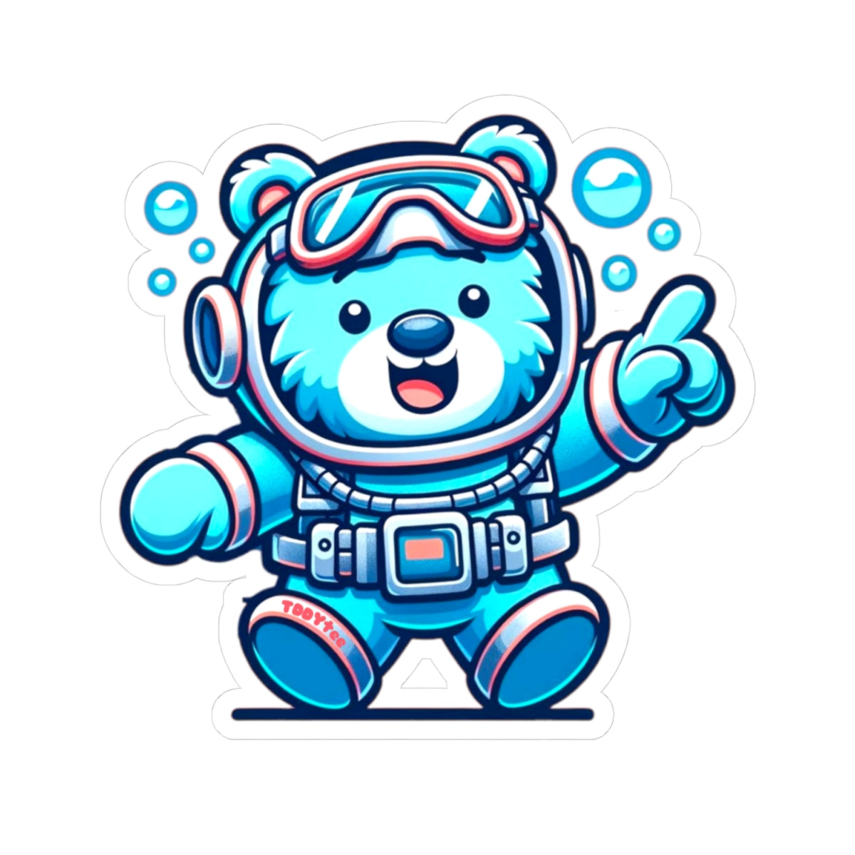 Scuba Bear Sticker