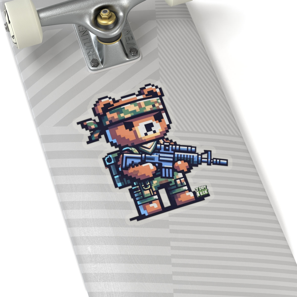 8-bit Soldier Bear Sticker