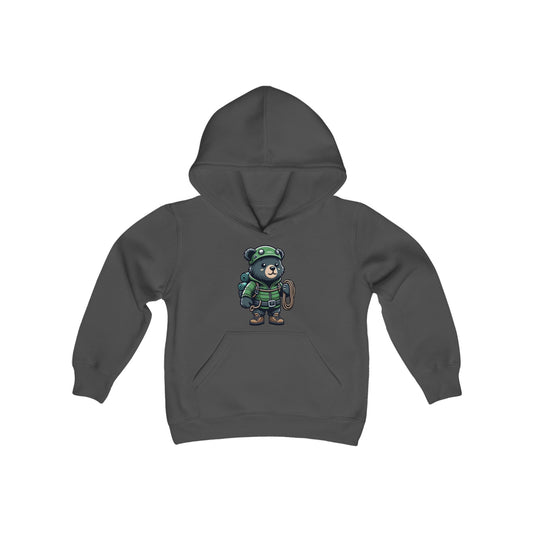 Hiker Bear Youth Hoodie - TDDYtee