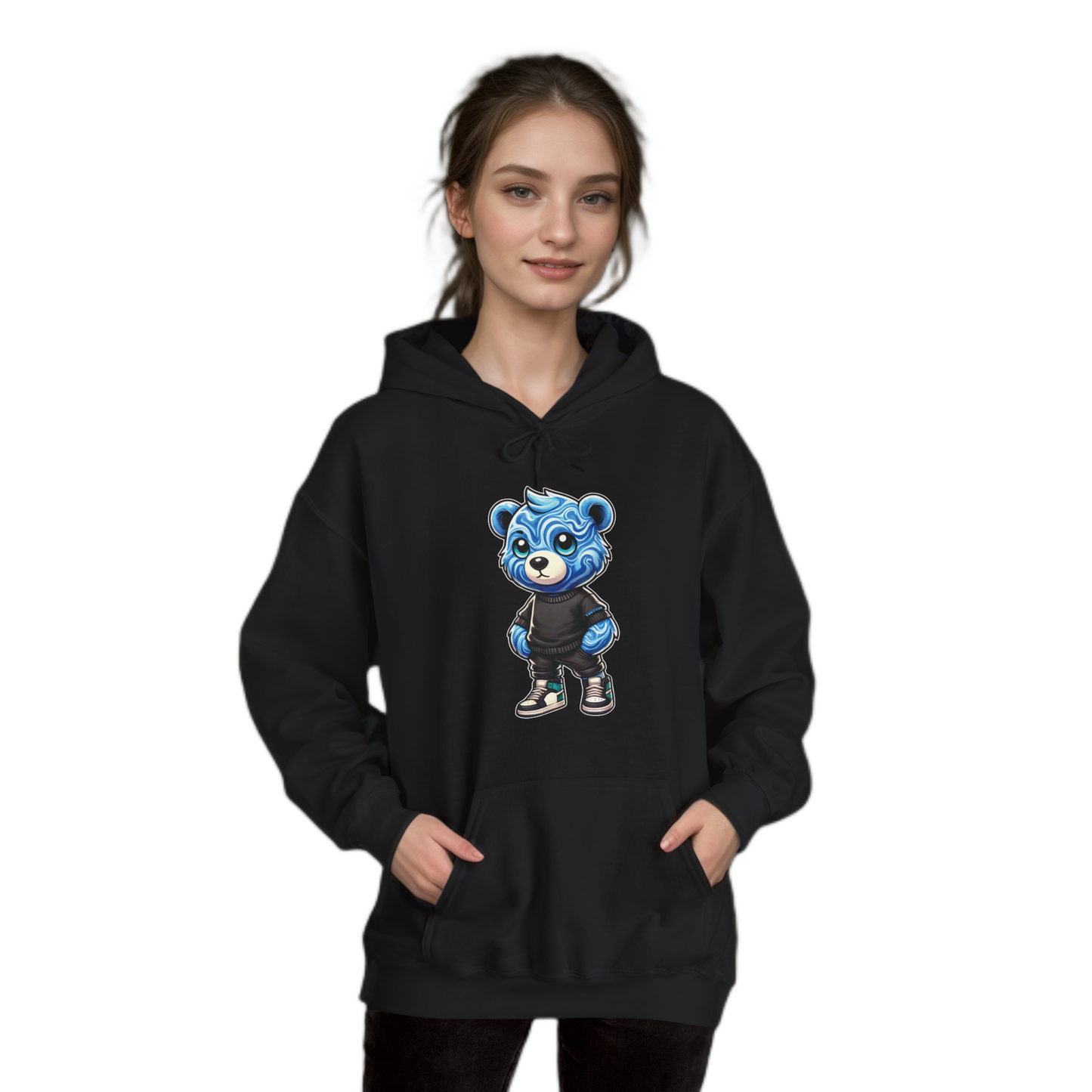 Blue Marble Bear Hoodie