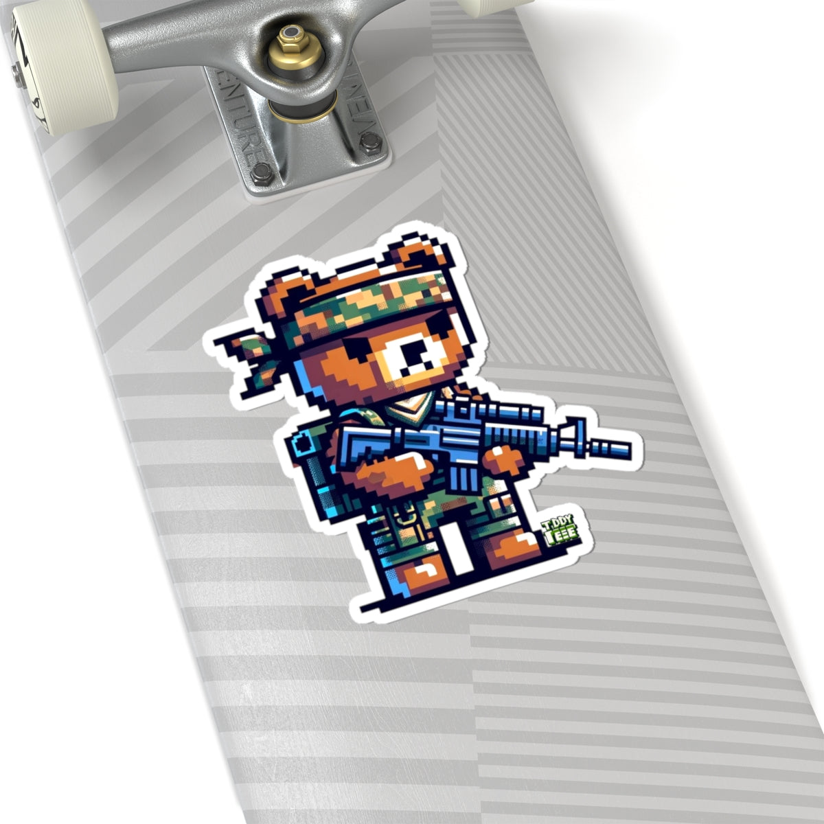 8-bit Soldier Bear Sticker