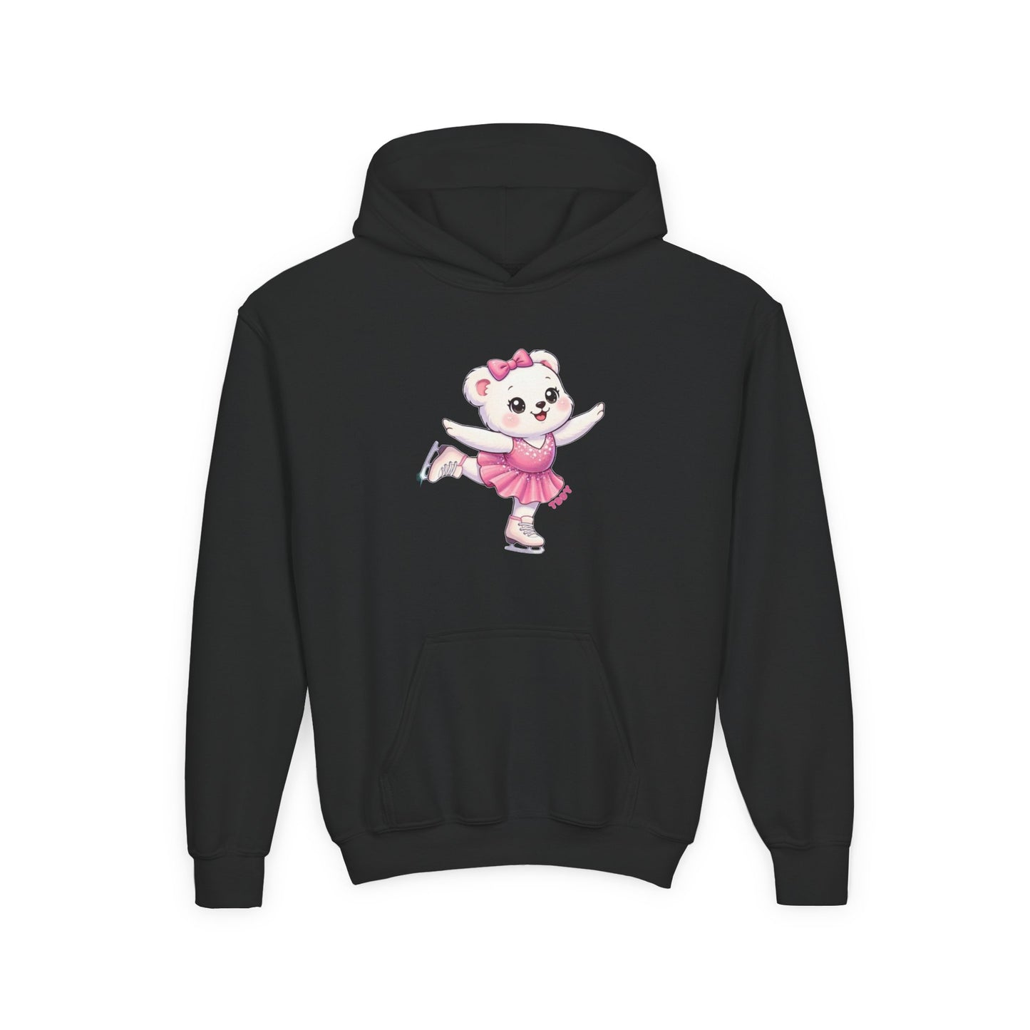 Figure Skater Bear Youth Hoodie