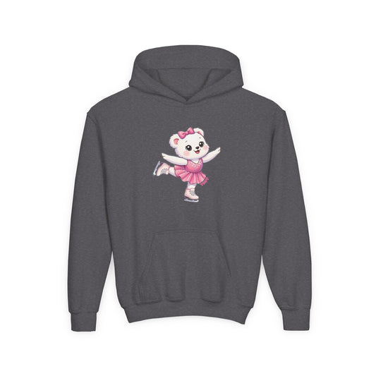 Figure Skater Bear Youth Hoodie