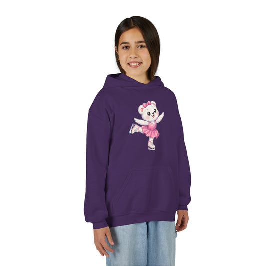 Figure Skater Bear Youth Hoodie