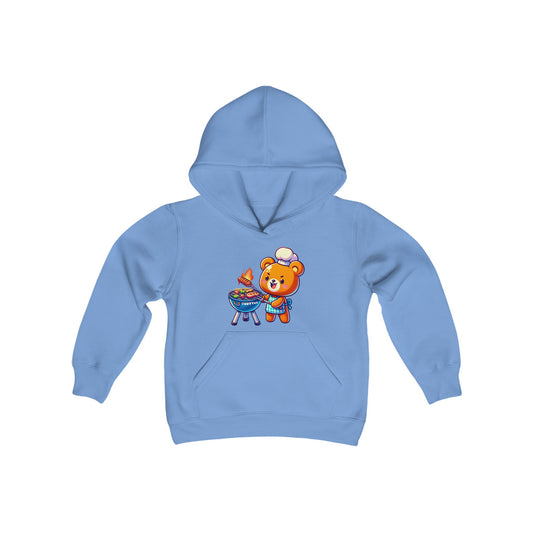 Grilling Bear Youth Hoodie - TDDYtee