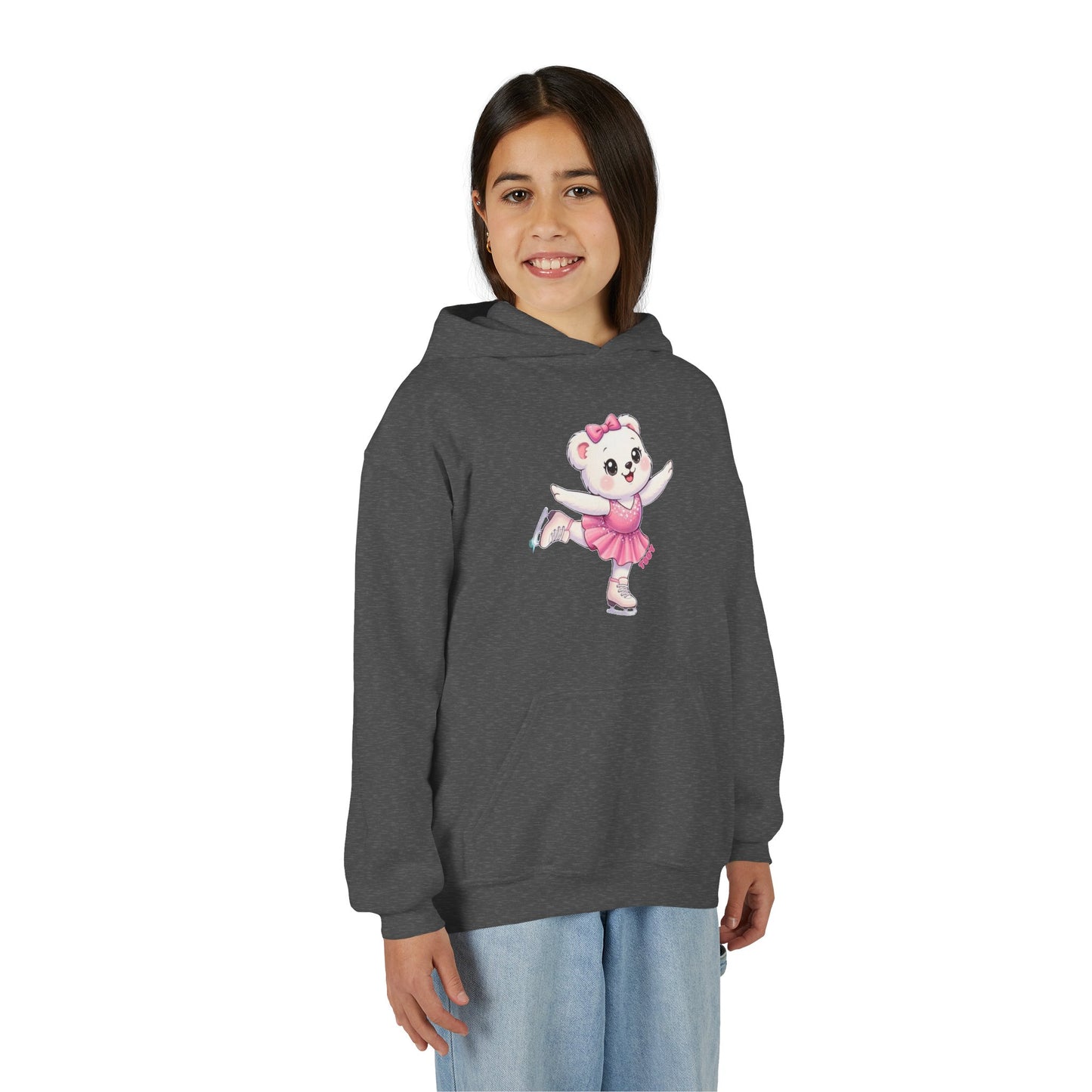 Figure Skater Bear Youth Hoodie