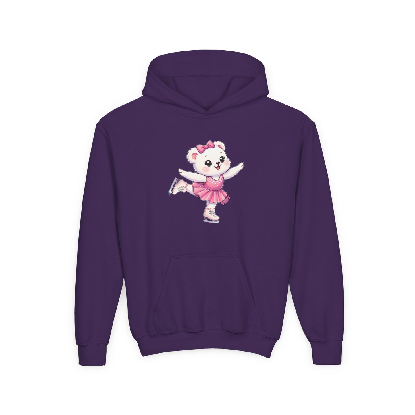 Figure Skater Bear Youth Hoodie